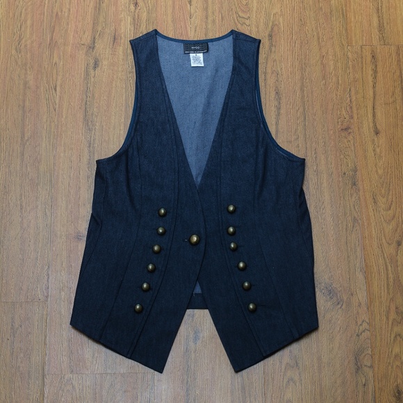 NEW YORK CLOTHING COMPANY DENIM VEST - Picture 1 of 3